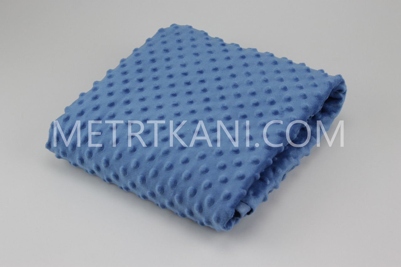 Плюш Minky волошкового кольору 100*80 320 г/м2 No м-77, фото 1