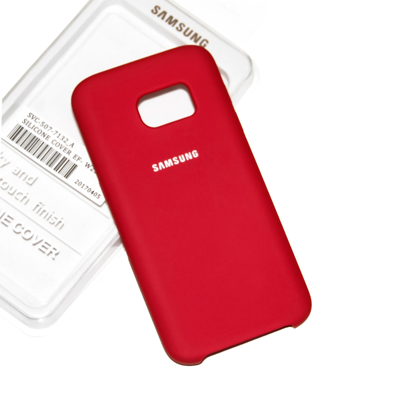 Чохол Silicone Case Premium для Samsung S7 Edge Red 1