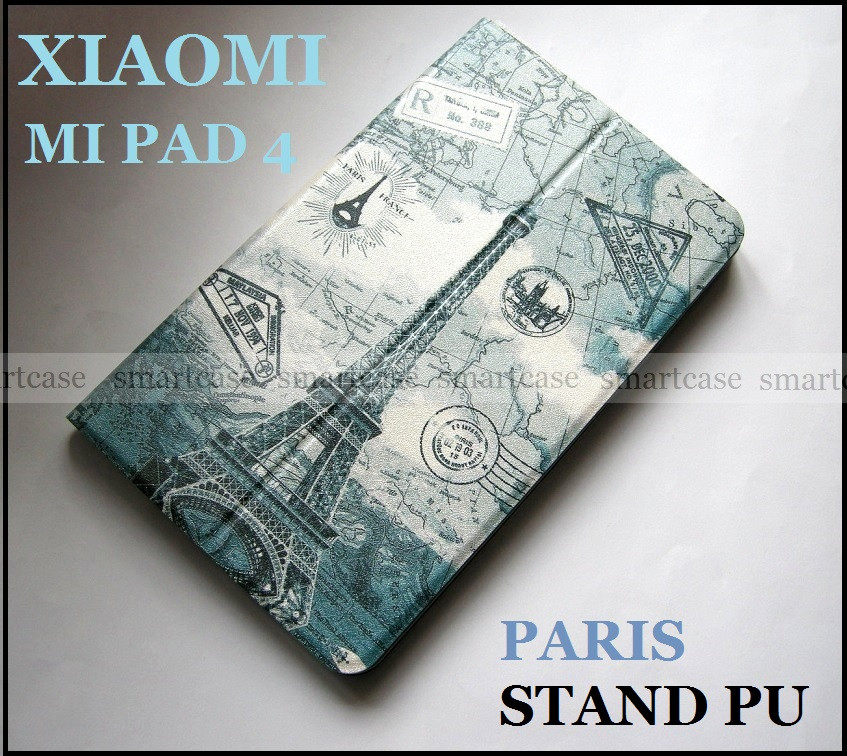 Smart Stand PU Бірюзовий Париж чохол-книжка для Xiaomi Mi pad 4, Mipad 4, шкіра PU кольоровий