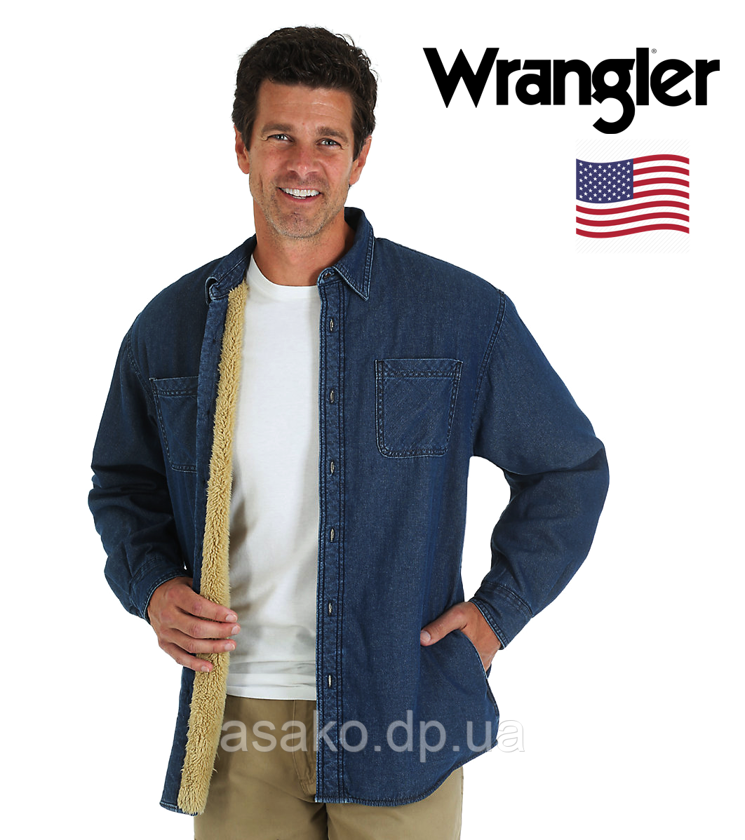 Сорочка джинсова Wrangler® (S) на хутряній підкладці(sherpa)/ Оригінал з США