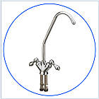 Хромований подвійний краник для питної води з керамічними клапанами FXFCH4.