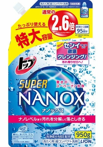 Гель для прання LION "TOP Super NANOX" 950 мл (242031)
