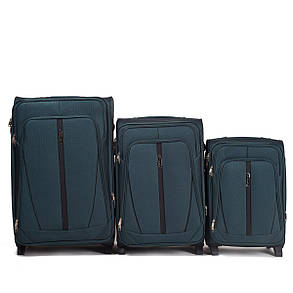 Валіза на 2 колесах Wings Зелена, фото 3