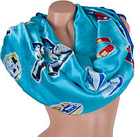 Женский шарф Eterno из атласа, 180х70 см, бирюзовый