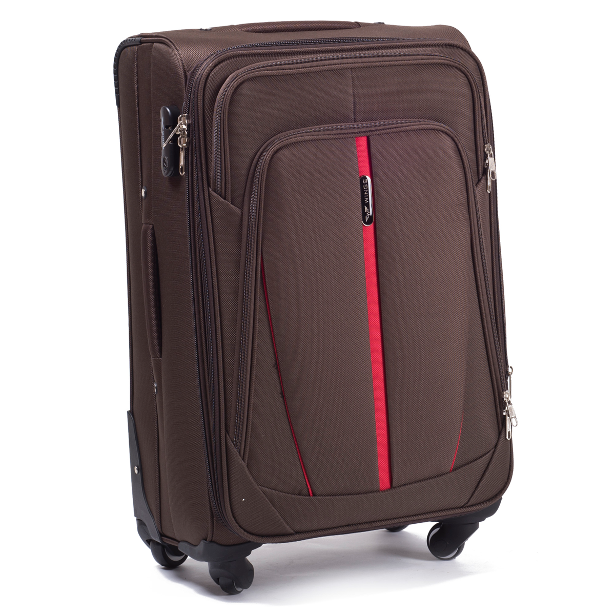 Валіза на 4 колесах Wings Коричнева