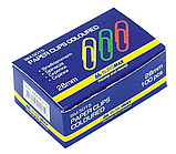 Скріпки 28мм (100шт/уп.) кольорові