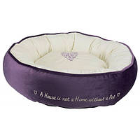 Лежак для кішок і собак Trixie Pet'a s Home Bed пурпурний/кремовий d=50 см (37488)
