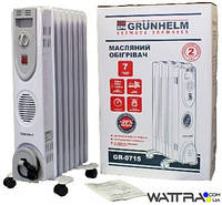 Радиатор обогреватель масляный (2500 Вт) GRUNHELM GR-1125 (80076) 3 ступени - 1,0 / 1,5 / 2,5 кВт