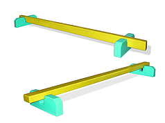 Підлогове гімнастична колода в кольорі