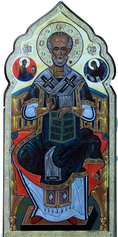 Святий Миколай Чудотворець на троні