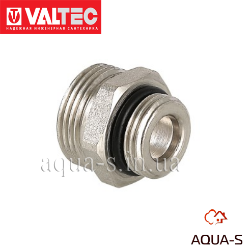 Ніпель нарізний Valtec DN 1/2"х3/4" з переходом на «евроконус» (Італія) VTr.580.NE.040E, фото 1
