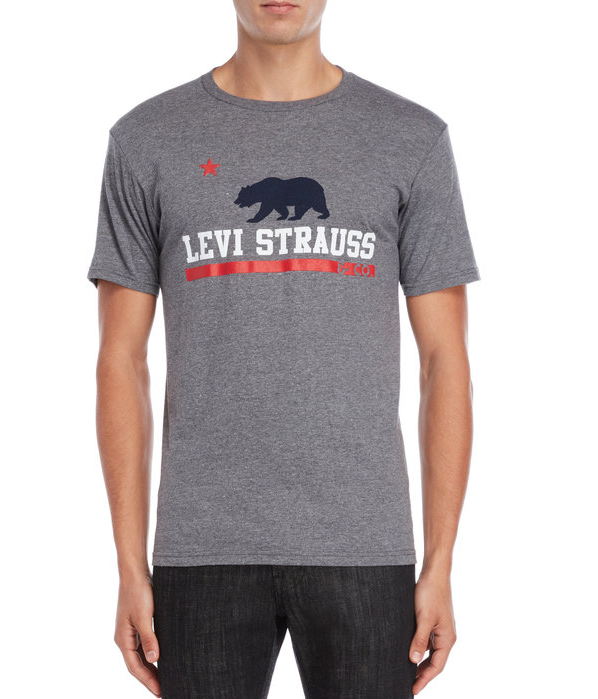 Чоловіча футболка Levi's® Bohr Bear Logo Tee — Graphite Heather