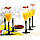 Набір келихів для шампанського на чорній ніжці Luminarc Domino 170 мл 6 шт (H8167), фото 3