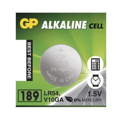 Батарейка для часов GP 189-U10 Alkaline LR54 G10 таблетка часовая - фото 2 - id-p5402536