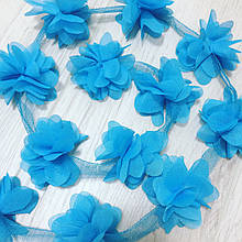 Шифонові квіти, колір блакитний