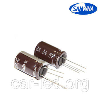 470mkf - 100v (Низький імпеданс) Samwha WL 16*31,5 105°C конденсатор електролітичний