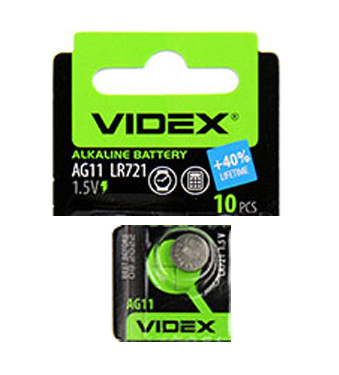 Батарейка для часов Videx G11 LR721 Alkaline таблетка часовая - фото 2 - id-p386600625