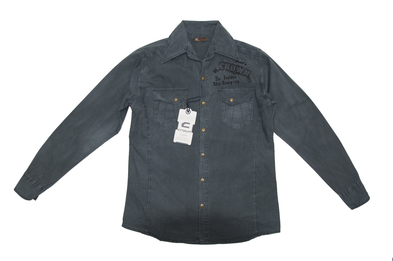 Сорочка чоловіча Crown Jeans модель + футболка cr-170 2410