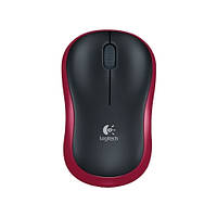 Миша Logitech M185 Wireless бездротова червона