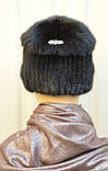 Жіноча в'язана норкова шапка "Защипи-пряжка", фото 3