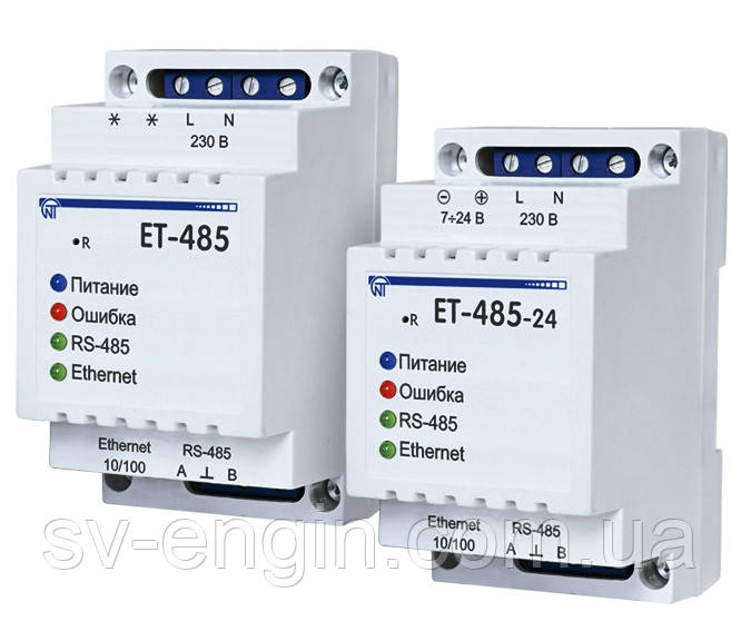 ЕТ-485 - преобразователь интерфейсов Modbus RTU/ASCII (RS-485) - Modbus TCP (Ethernet) - фото 1 - id-p30547932