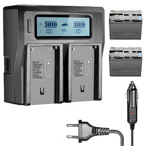 Акумулятори, зарядні пристрої та блоки живлення для фото/відеокамер та відеосвітла