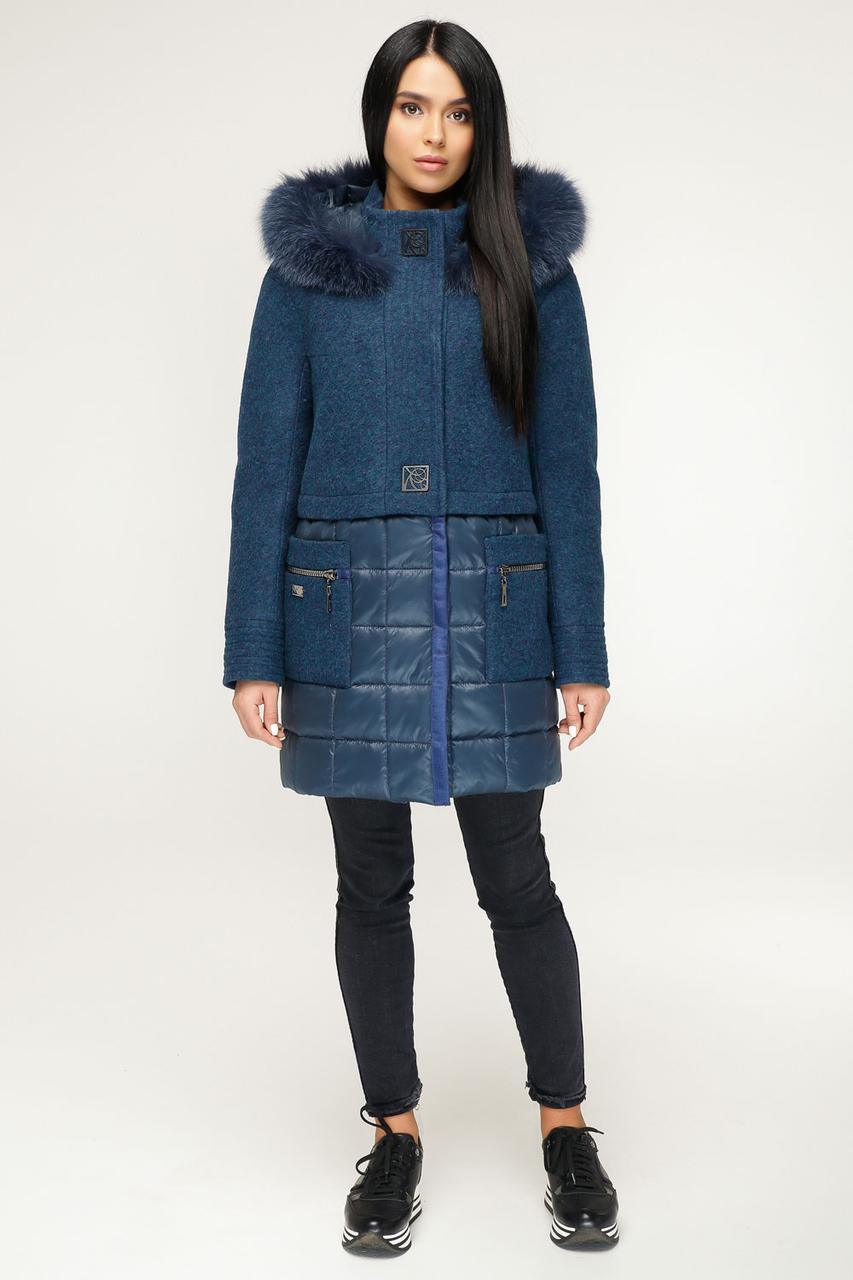 Жіноче комбіноване зимове Пальто П-1069 н/м Cost, розмір 44