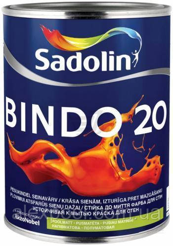 Фарба Sadolin BINDO 20 - напівматова фарба для стін і стель, білий BW, 5 л.