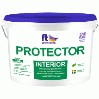Вологостійка латексна фарба для стелі та стін PROTECTOR INTERIOR білий Base A 3 л