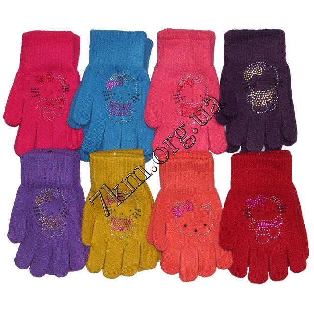 Рукавички дитячі одинарні +начіс для дівчаток 3-5 років Оптом 5836 S, фото 1