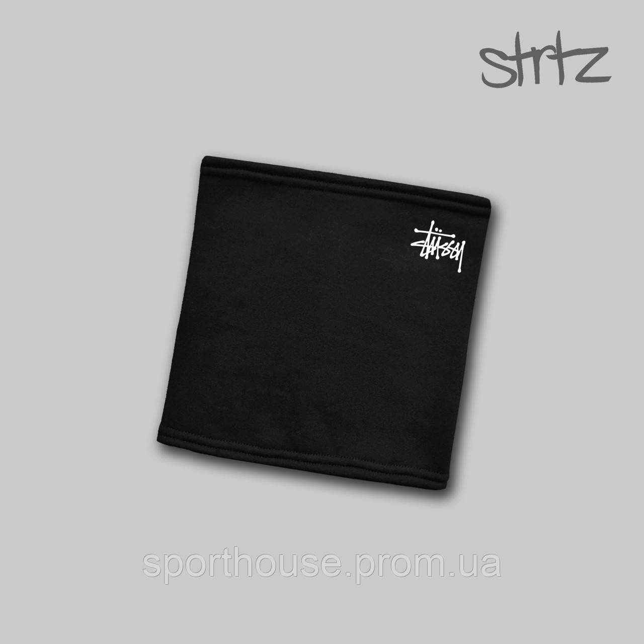 Зимовий горловик бафф Стусси (Stussy) трикотажний на флісі, теплий шарф Стусси,