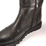 Челсі чорні шкіряні чоловіче зимове взуття великих розмірів Rosso Avangard BS Danni Ridge Black, фото 6