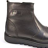 Челсі чорні шкіряні чоловіче зимове взуття великих розмірів Rosso Avangard BS Danni Ridge Black, фото 5