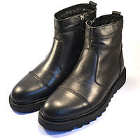 Челси черные кожаные мужская зимняя обувь больших размеров Rosso Avangard BS Danni Ridge Black