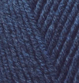 Пряжа для в'язання Ализе Лана голд 58 темно синій