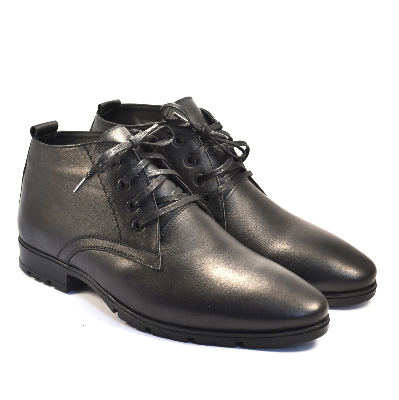 Великий розмір шкіряні зимові чоловічі черевики чорні Rosso Avangard BS Bonmarito Classical Model Black, фото 1