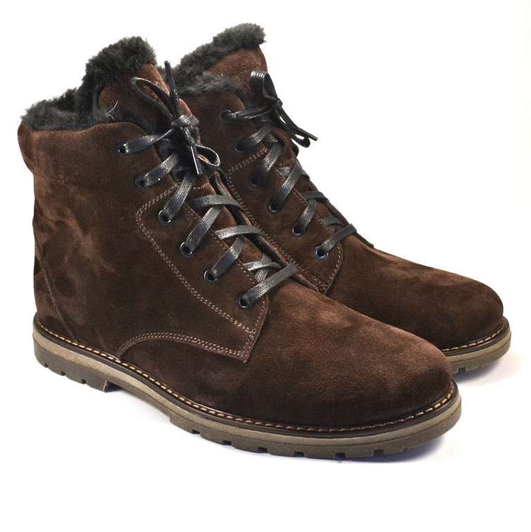 Великий розмір замшеві зимові коричневі чоловічі черевики Rosso Avangard BS Whisper Vel Brown, фото 1