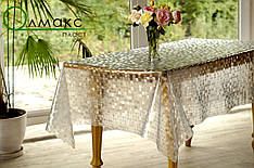 Скатертина силіконова з 3D малюнком напівпрозора, ширина 140 см, на метраж