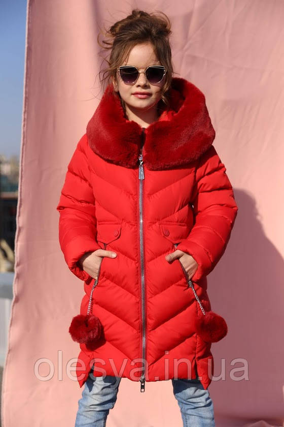 Зимове пальто на дівчинку Ясмін Новинка від Тм Nui Very Розміри 110-116 (26),