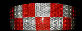 Світловідбивна самоклеюча кубики ЧЕРВОНО-БІЛА стрічка 5х100 см
