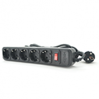 Мережевий подовжувач MERLION B545, 10А 220В, 5 розеток, 4,5 м, перетин 3х0,75мм, чорний Q30
