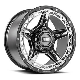 Диски GRID OFF-ROAD GD-4 Gloss Graphite with Chrome Inserts