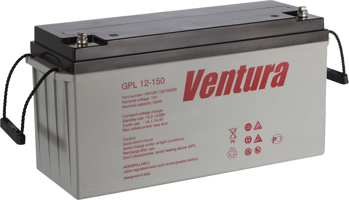 Акумулятор AGM — 160 А·год, 12 В гелевий Ventura gpl 12-160