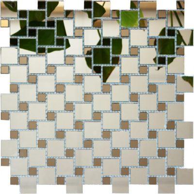Дзеркальна мозаїка для внутрішніх оздоблювальних робіт Карамель 285х285 мм