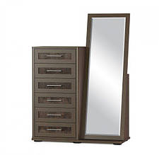 Комод з дзеркалом в спальню з ДСП 6ШД Токіо Меблі Сервіс