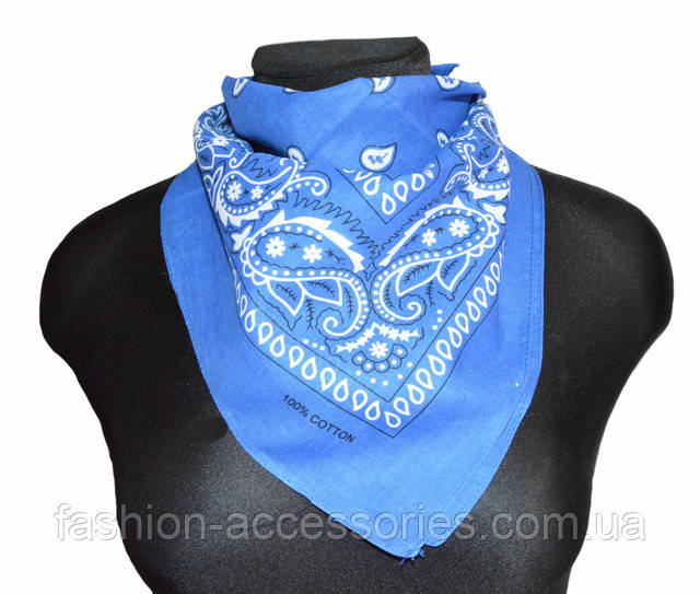 Бандана головний убір синя Бандана класична синя 2