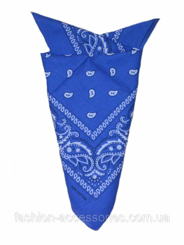 Бандана в задній кишені синя Бандана класична синя 4
