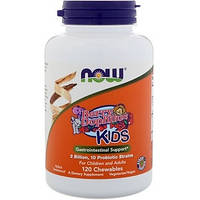 Пробиотики для детей, 2 млрд., 120 жевательных таблеток, Now Foods, Berry Dophilus