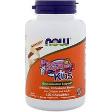 Пробіотики для дітей, 2 млрд., 120 жувальних таблеток, Now Foods, Berry Dophilus