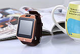 Смарт-годинник (Smart Watch) Розумний годинник DZ09 gold, фото 4